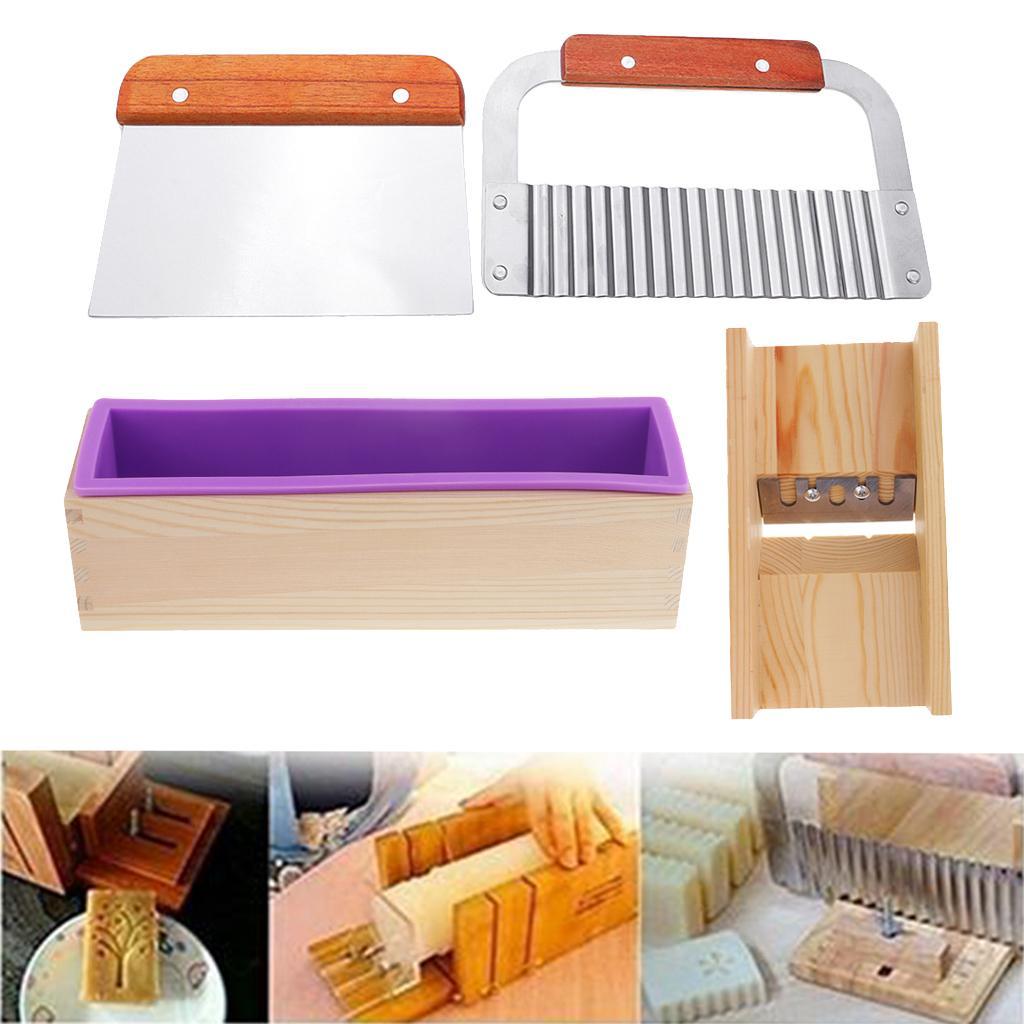 4 Pcs/Set Silicone Soap Mold Loaf with Soap Cake Cutter Beveler Planer