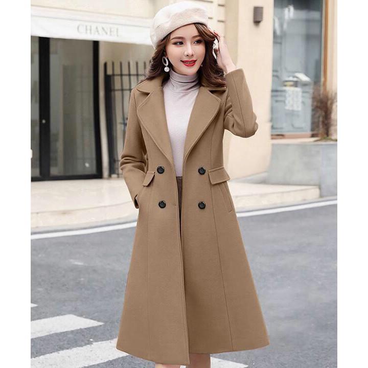 ÁO KHOÁC CỔ VEST DÁNG DÀI 4 NÚT QC430389VN