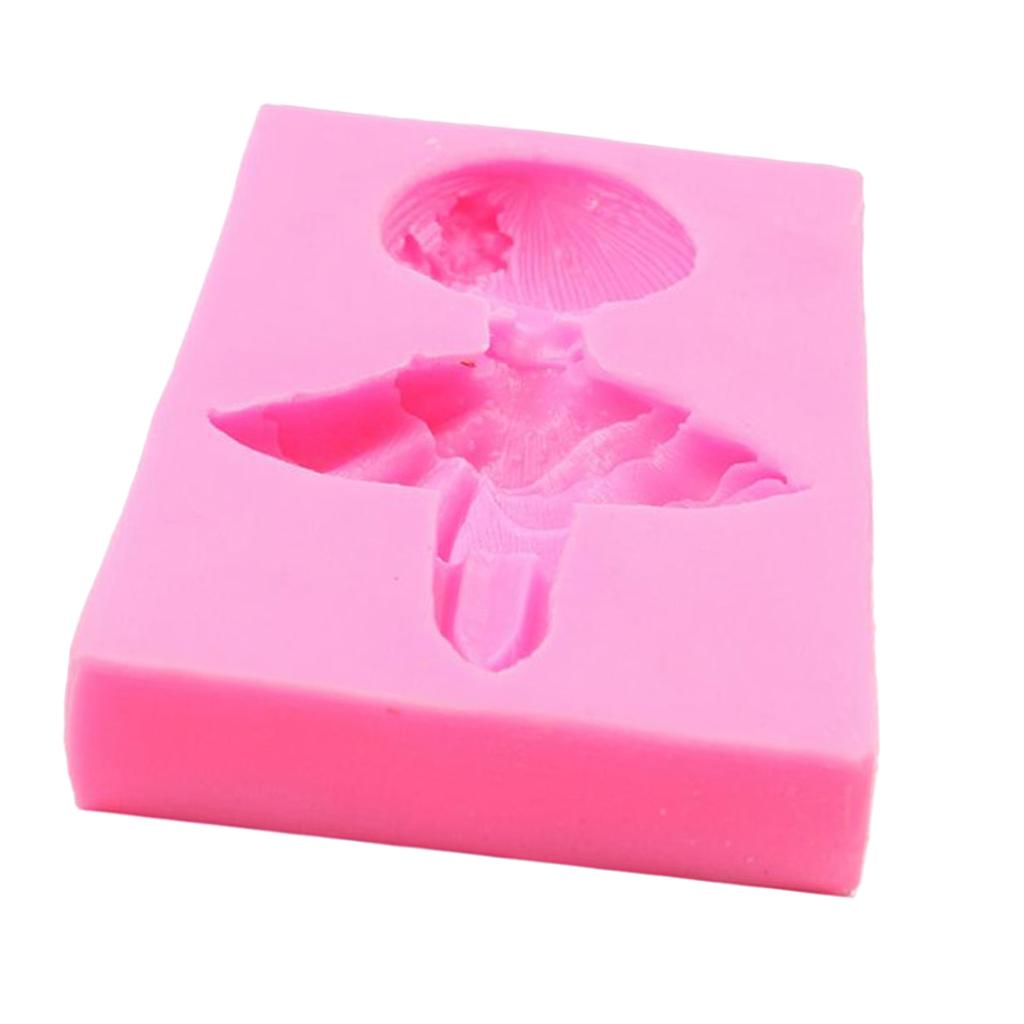 Silicone Cake Mold Fondant Mould Sugarcraft Decorating Baking Dancing Girl