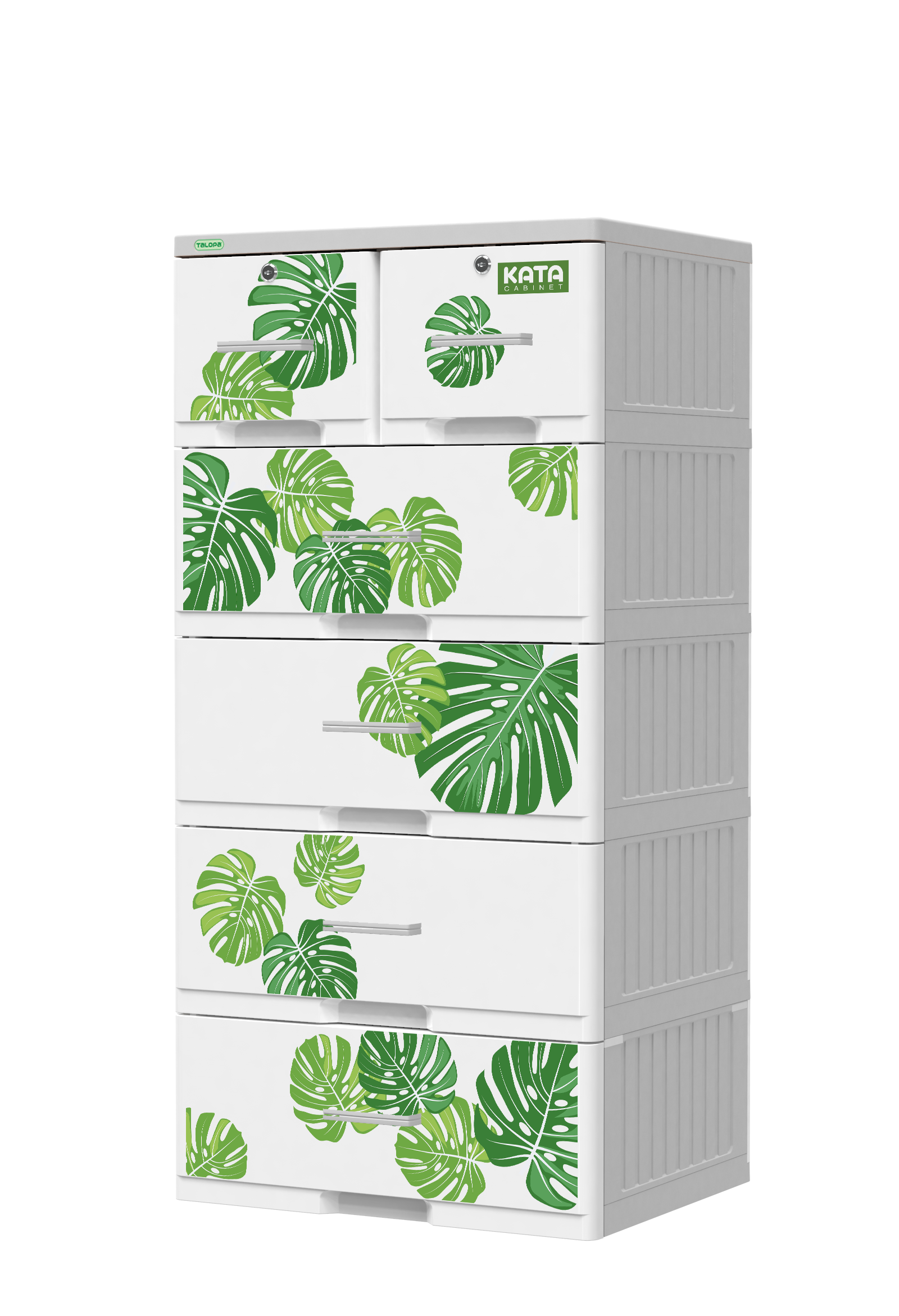 Tủ Nhựa Kata 5 Tầng Giá Rẻ, Chất Lượng, Chính Hãng, Nhiều Màu Sắc - Xám - Chiếc Lá