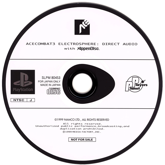 Đĩa Game Ace Combat 3: Electrosphere - Direct Audio with AppenDisc PS1