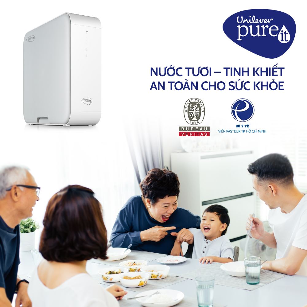 Máy lọc nước Unilever Pureit Delica UR5440 thiết kế nhỏ gọn tóc độ lọc 1 lít/phút -Hàng chính hãng