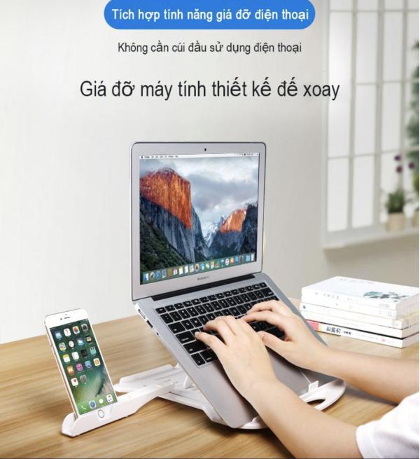 Giá Đỡ Laptop Điện Thoại COOSKIN Thiết kế đế xoay - Riki Shop