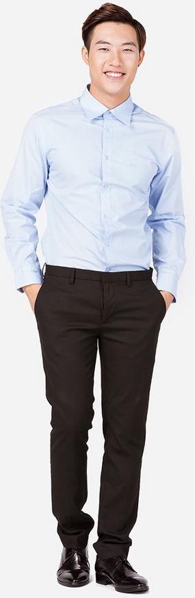 Áo sơ mi dài tay công sở nam dáng Slim ALGS039