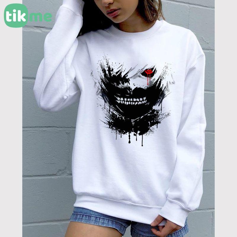 Áo sweater unisex Tokyo Ghoul Ken Kaneki (có ảnh thật shop tự chụp) size XS-2XL