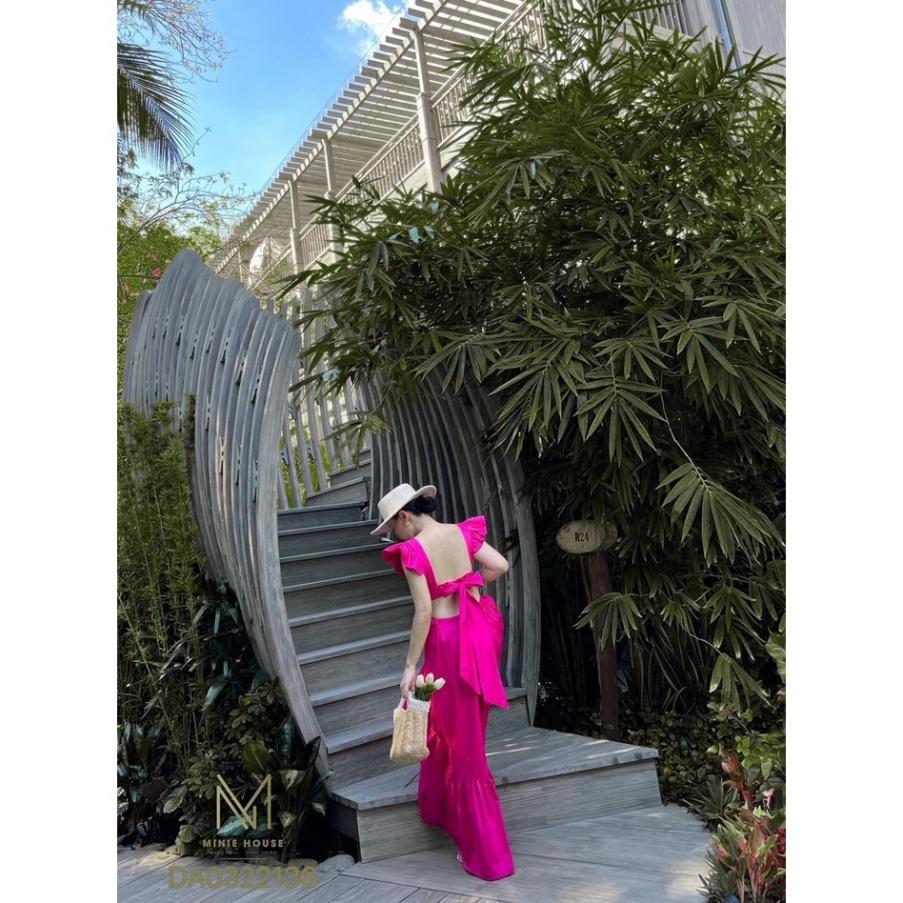 Đầm váy Maxi Tuyết thái mút ngực hở lưng vàng xanh hồng trắng bèo Ivy fashion đi biển dự tiệc dạo phố bigsize gợi cảm