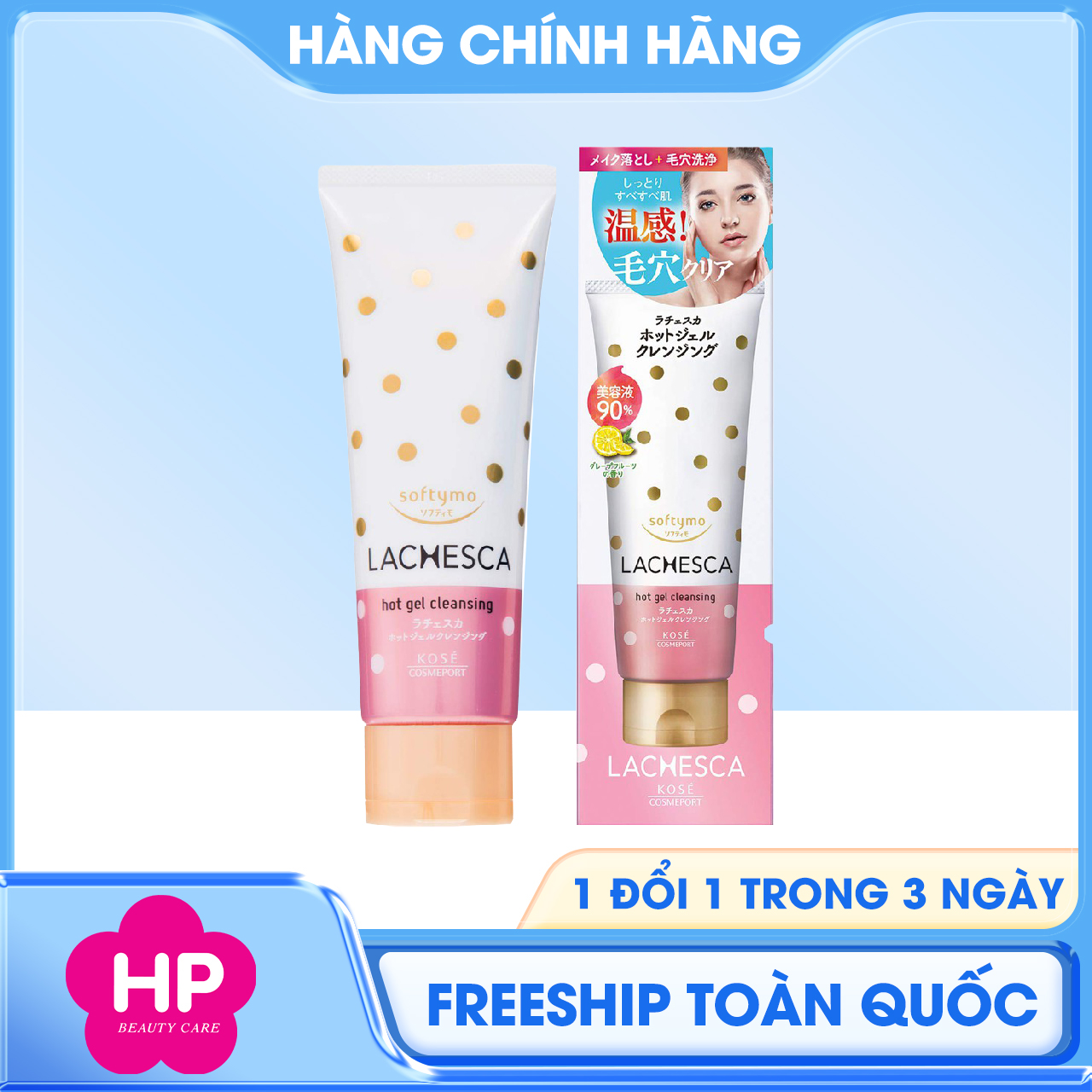 Gel Tẩy Trang Nóng Làm Sạch Và Dưỡng Ẩm Da Kose Softymo Lachesca Hot Gel Cleansing (200 G)