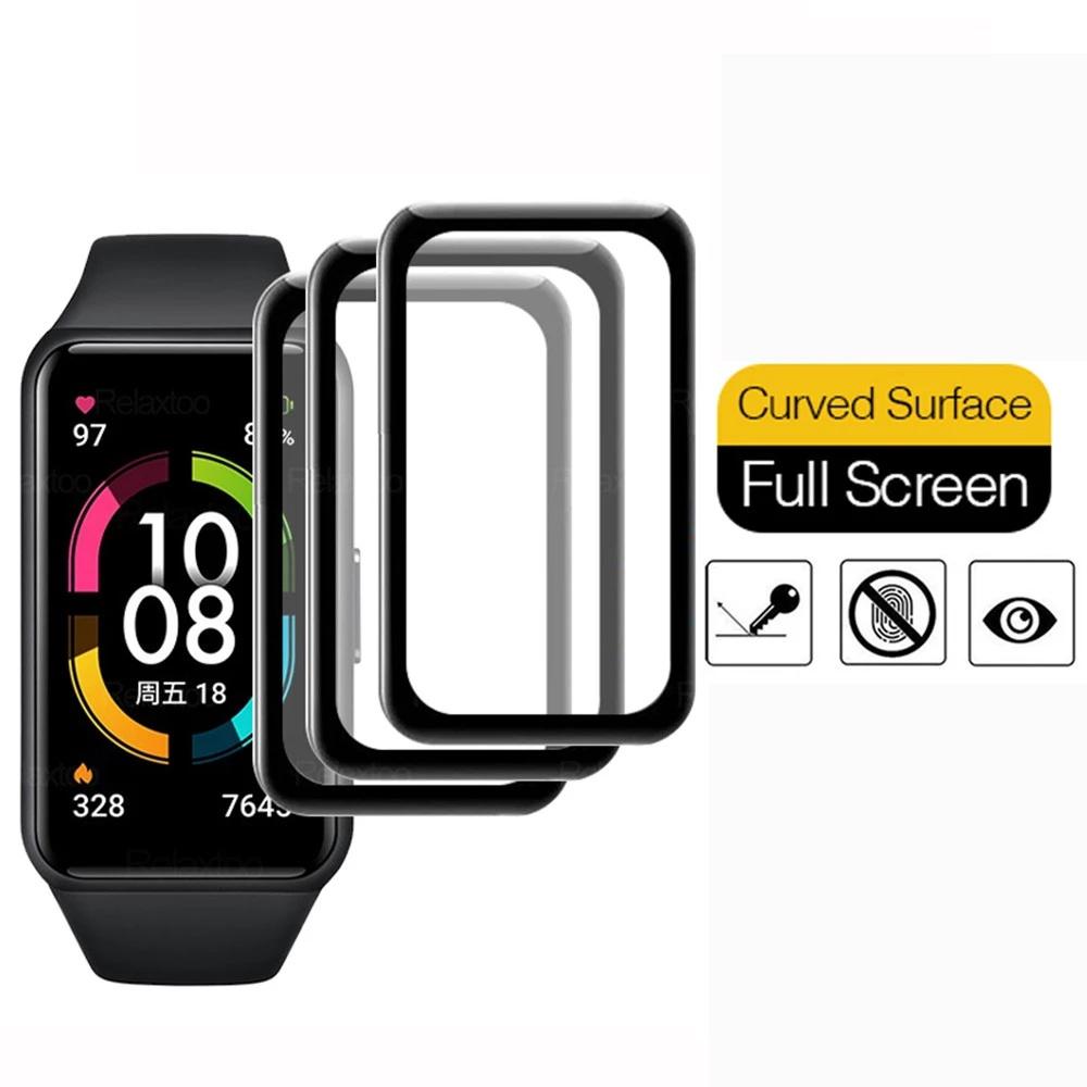 Màn hình sợi carbon 3D PMMA bảo vệ cho đồng hồ thông minh Huawei band 6 pro Honor Band 6