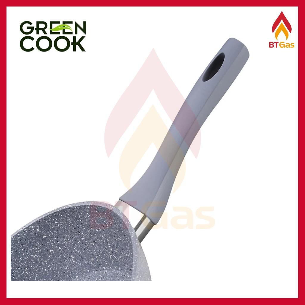 Chảo chống dính đáy từ vân đá Green cook, chảo chống dính bếp từ Green Cook GCP02