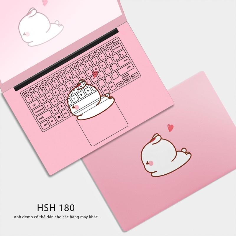 Miếng Dán Laptop - MẪU THỎ HỒNG - Skin Dán Laptop Cắt Sẵn Dành Cho Tất Cả Các Laptop