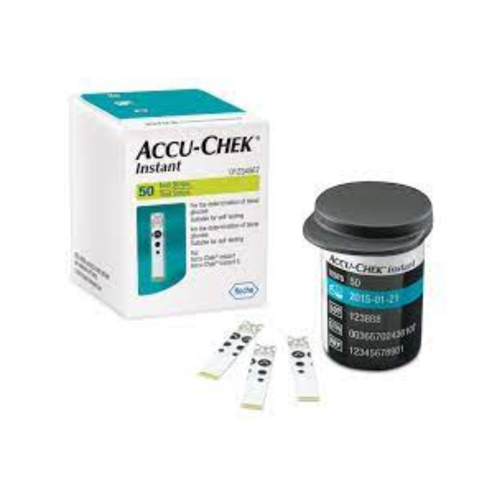Combo 50/100 que và 50 kim dẹt thử đường huyết Accu-Chek Instant, NK chính ngạch, tem niêm phong