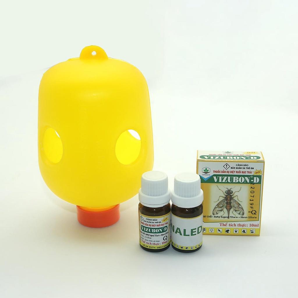 BỘ 4 LỒNG BẪY & 2 LỌ DIỆT RUỒI VÀNG - HIỆU QUẢ NHANH