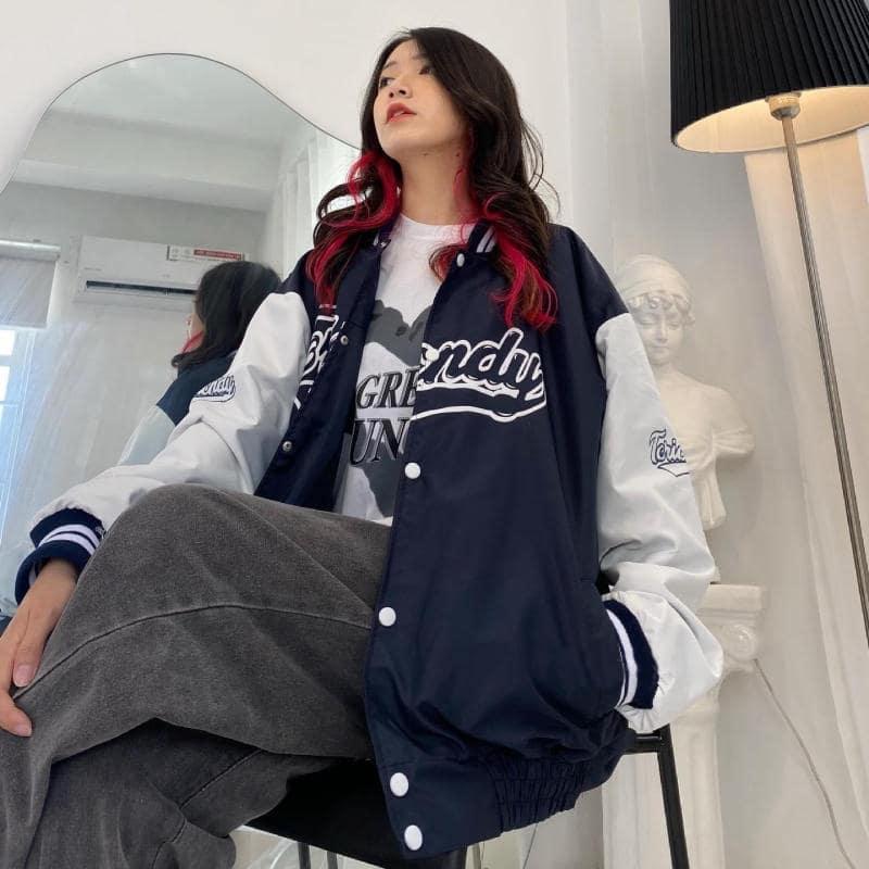 Áo Khoác Bomber Jackets TORICNDY Chất DÙ 2 Lớp Form Rộng Unisex Nam Nữ Ulzzang KUN