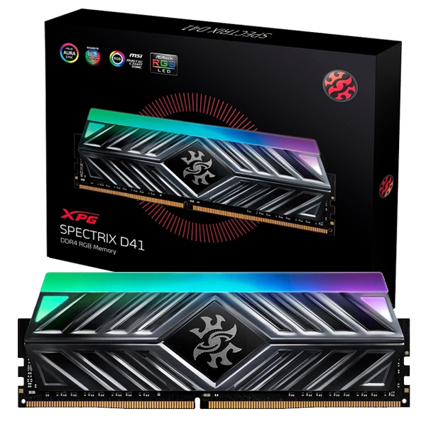 RAM ADATA XPG SPECTRIX D41 DDR4 16GB Grey RGB (AX4U320016G16A-ST41) -- Hàng Chính Hãng