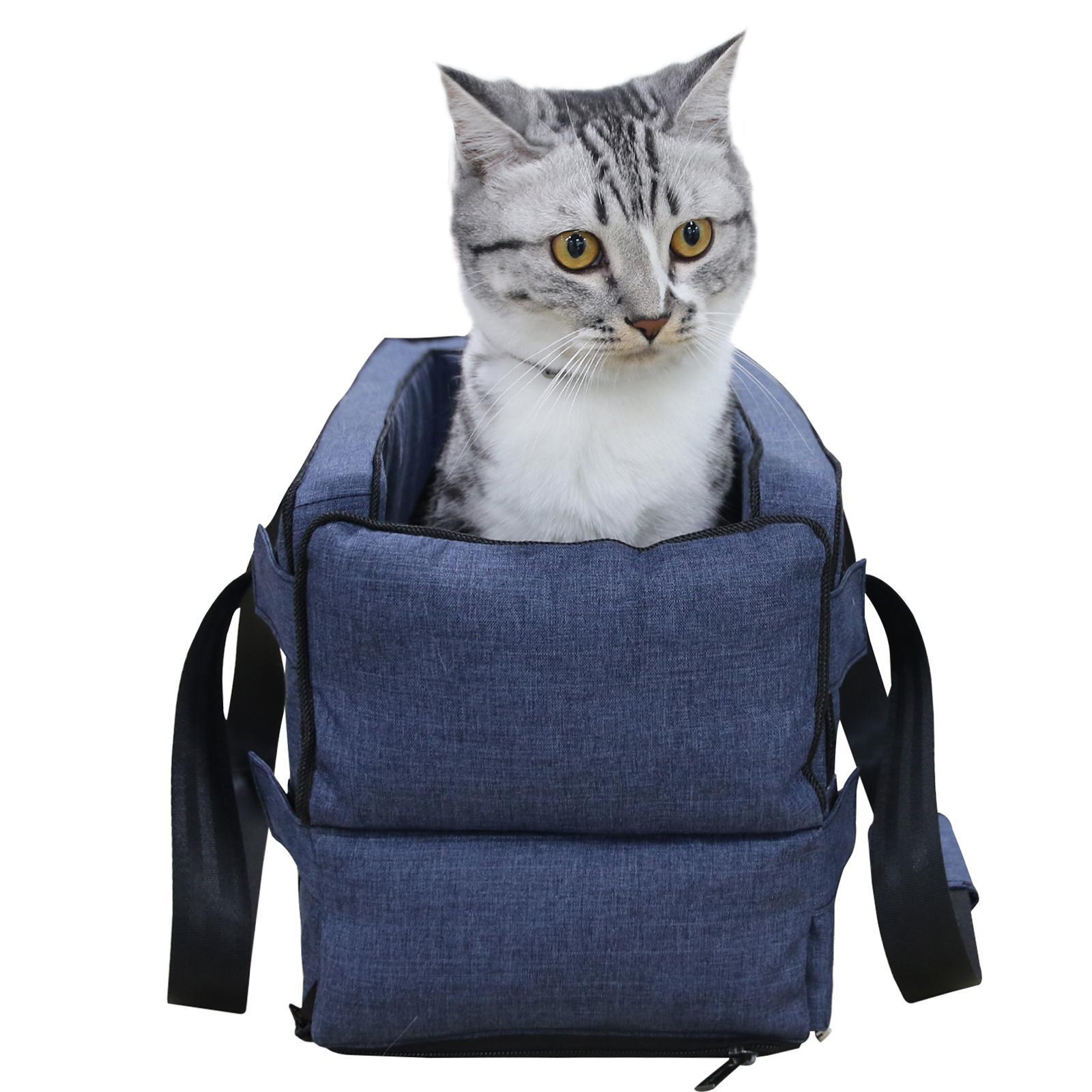 Pet Car Booster Seat Cats Carrier Cage Dog Car Seat Carrying for Most Cars