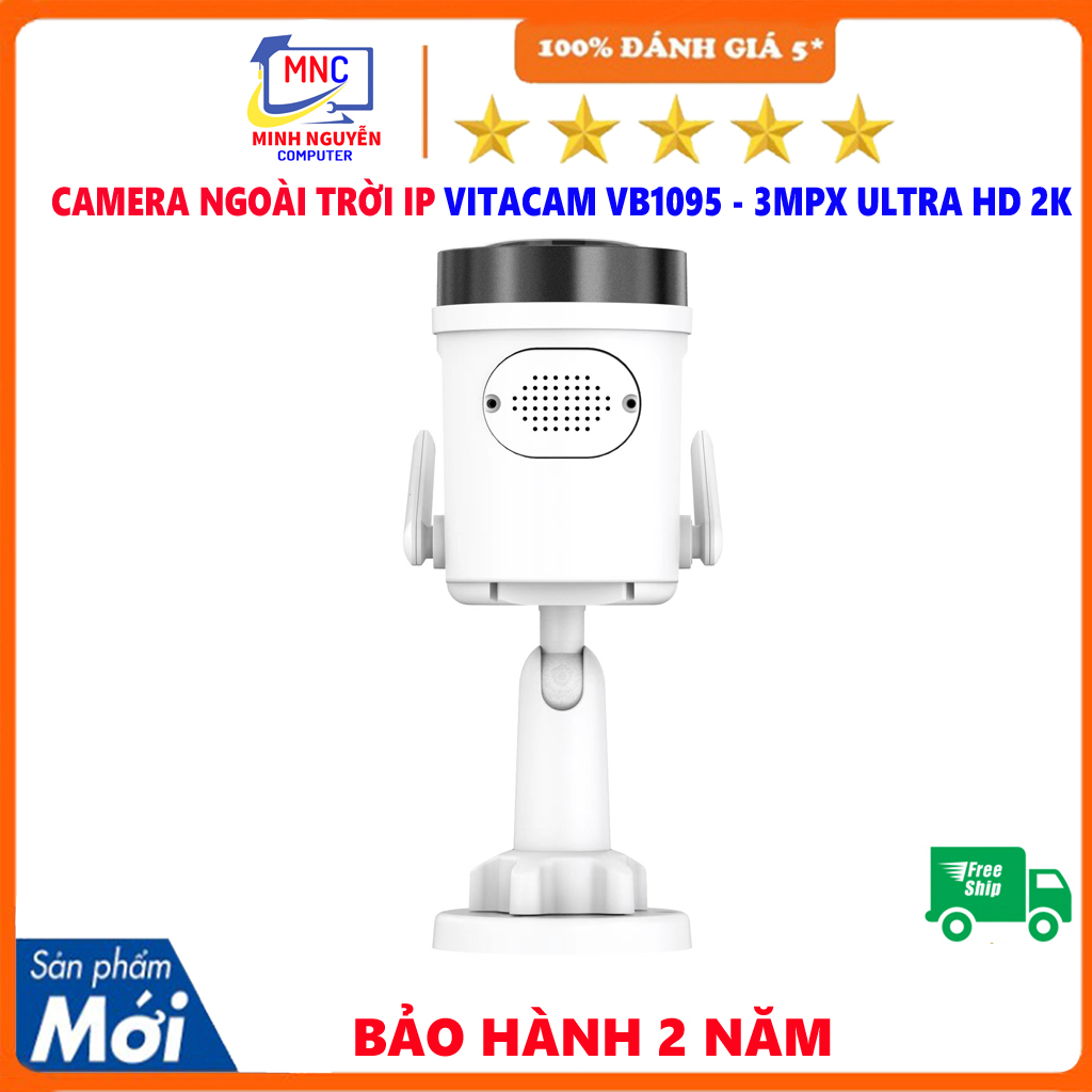 Camera Ngoài Trời WIFI VITACAM VB1095 - 3Mpx Ultra HD 2K – Chip HISILICON Mới Nhất 2022 - Hàng Chính Hãng