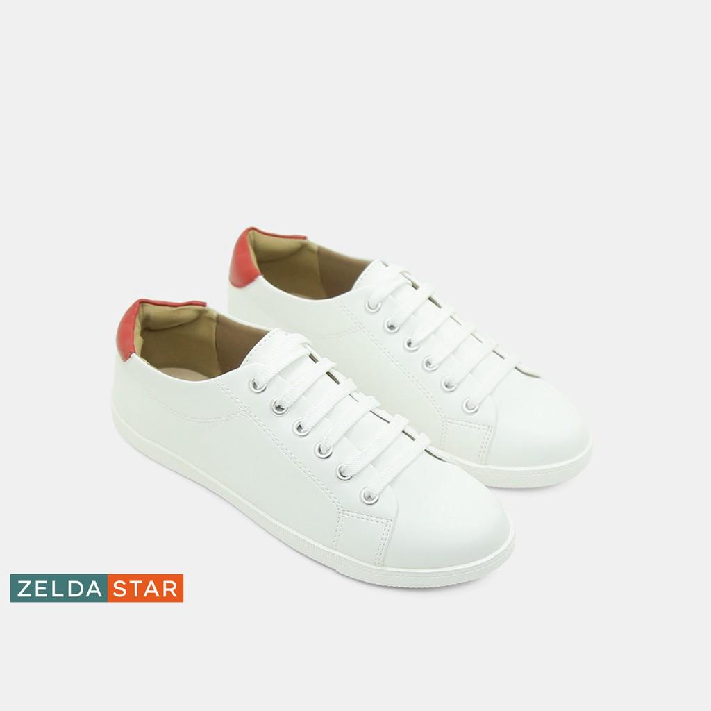 Giày Sneaker Nữ Trắng Cao Cấp Zelda Star Phối Màu Viền Gót Phong Cách - BA0331220