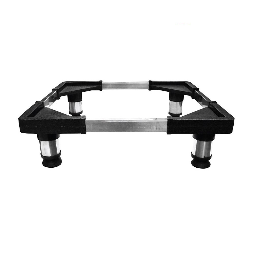 Kệ Để Chân Máy Giặt, Tủ Lạnh Inox Đa Năng Cao Cấp QP - Điều Chỉnh Theo Kích Thước Của Máy Giặt  Tủ Lạnh  Từ 510mm Đến 570mm, Trụ Inox, Đế Cao Su Chống Trơn Trượt