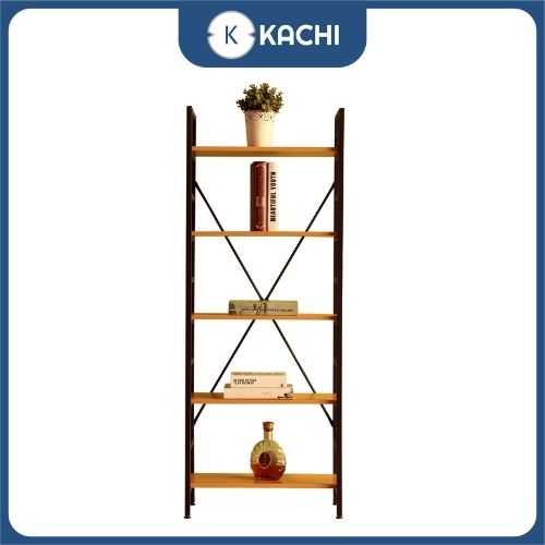 Kệ Gỗ Chân Sắt 5 Tầng Kachi MK245 (60 × 156.5CM)