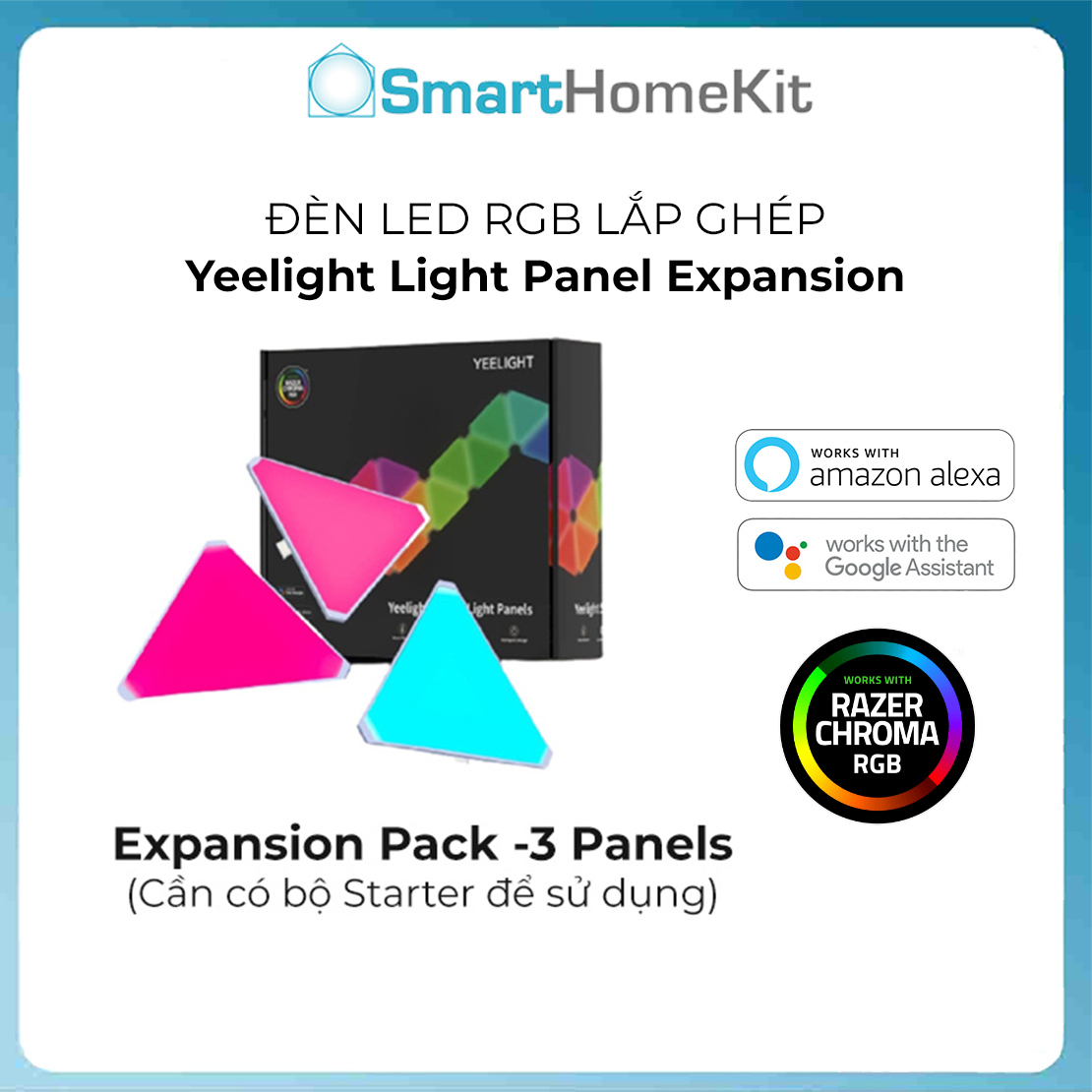 Yeelight Smart Light Panels Expansion 3P - Bộ đèn LED RGB mở rộng - Hàng Chính Hãng