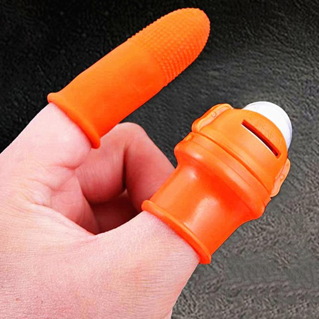 2x Silicone Thumb Knife with Finger Sleeve Covers Vegetable Harvesting Knife