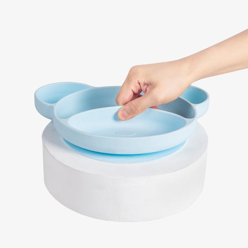 Silicone Cho Bé Bé Thực Phẩm Bổ Sung Bộ Thực Phẩm Chống Thả Trẻ Em Bộ Đồ Ăn Chắc Chắn Cho Ăn Món Ăn Hút Bát