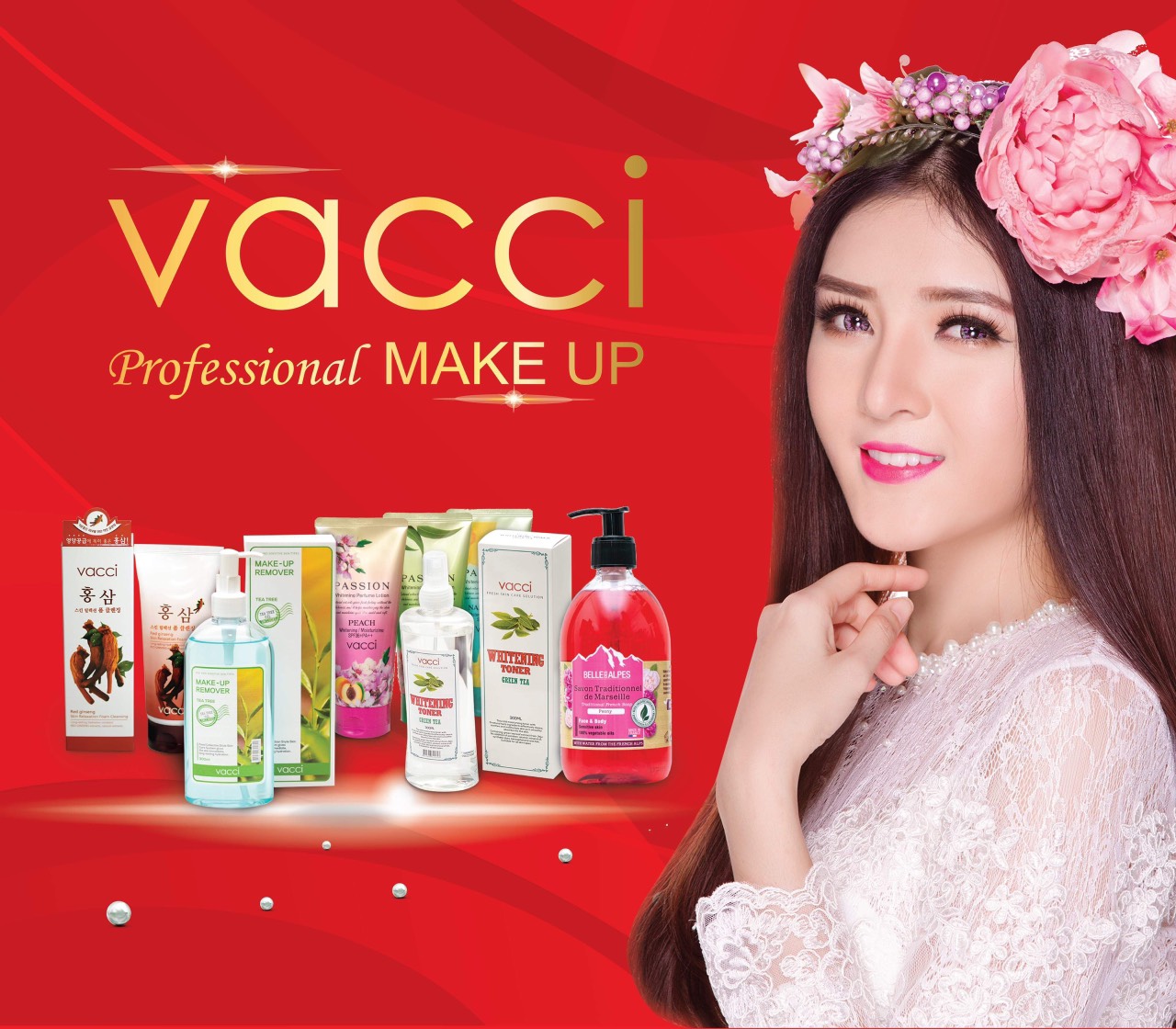 SỮA TẮM THƠM DƯỠNG TRẮNG DA VACCI ( ROSE ) - VACCI WHITENING PERFUME SHOWER