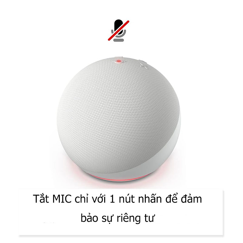 Loa thông minh Amazon Echo Dot Gen 5 Smart Speaker tích hợp trợ lý ảo - Full Color/with Clock - Hàng Nhập Khẩu