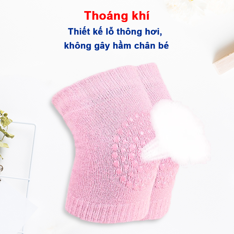 Tất vớ tập bò chống trơn trượt chống trầy vải thun dày co giãn thông hơi bảo vệ đầu gối cho bé yêu – SS003