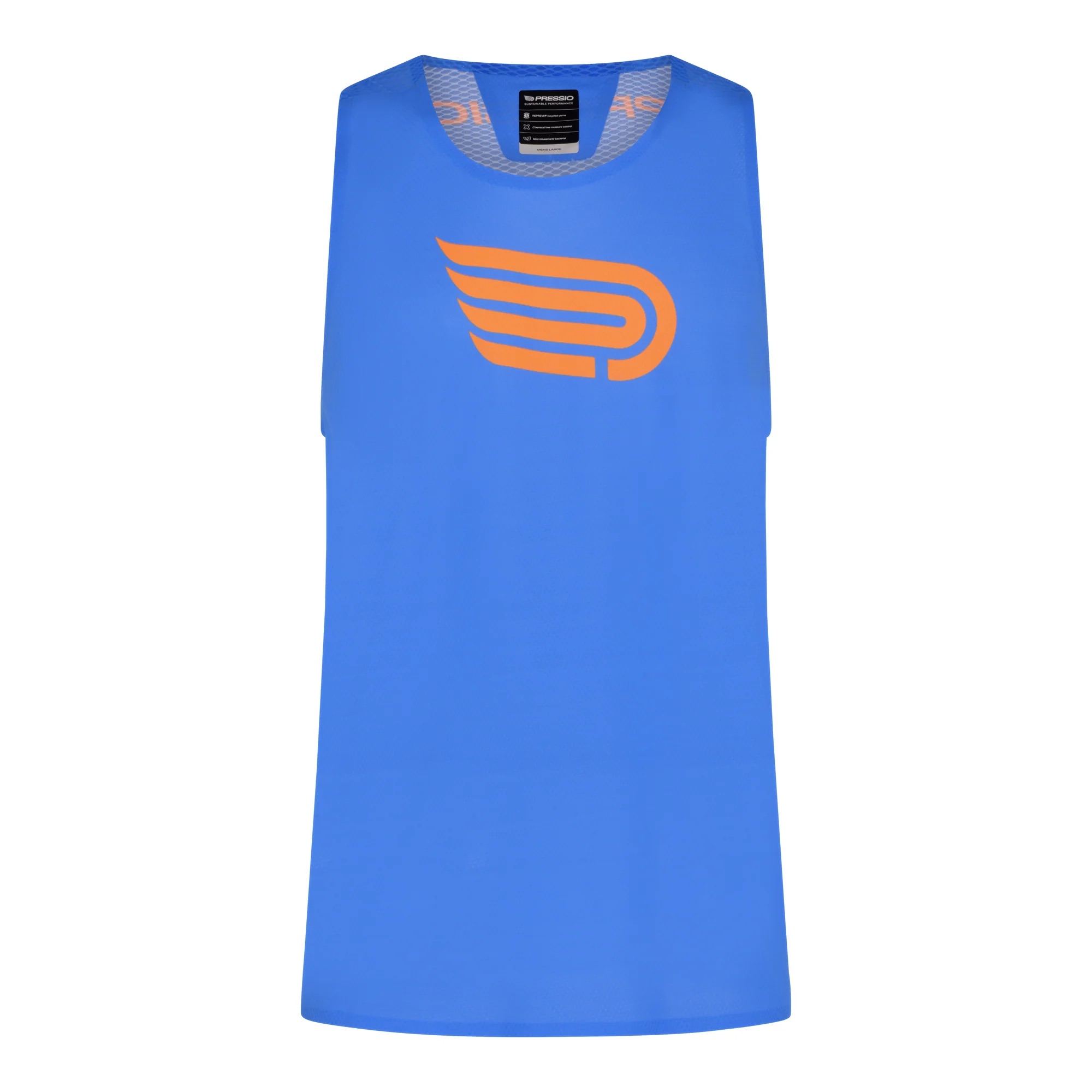 Áo Thun Chạy Bộ Nam Singlet Pressio - Men's Run Elite Singlet Blue/Orange