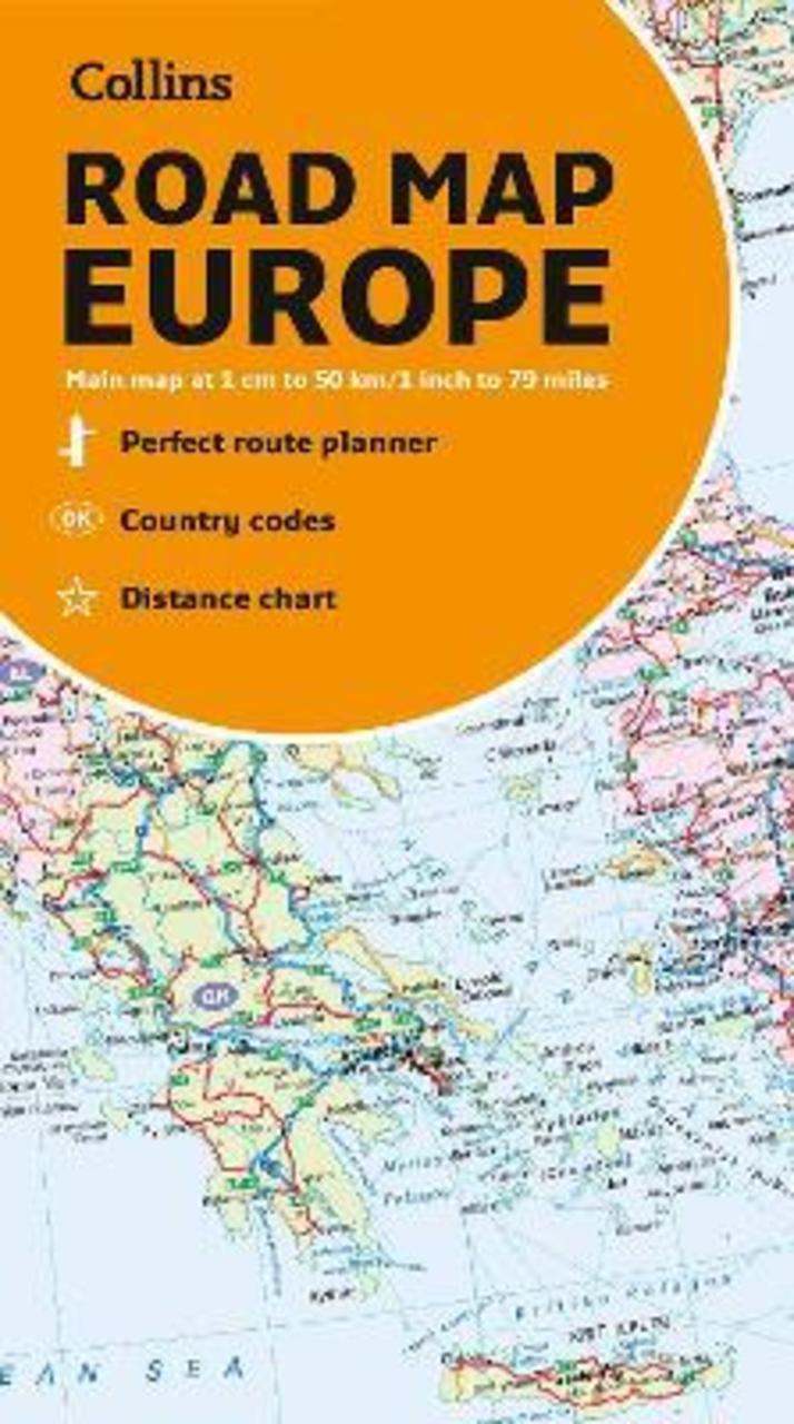 Sách - Collins Map of Europe by Collins Maps (UK edition, paperback)