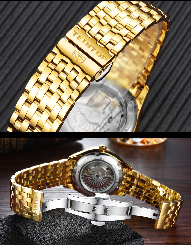 Đồng hồ nam chính hãng Teintop T7008-3 Fullbox, Kính sapphire ,chống xước,chống nước,dây kim loại thép không gỉ 316L, máy cơ , Mới 100%,Bảo hành 12 tháng,thiết kế đơn giản,sang trọng và lịch lãm