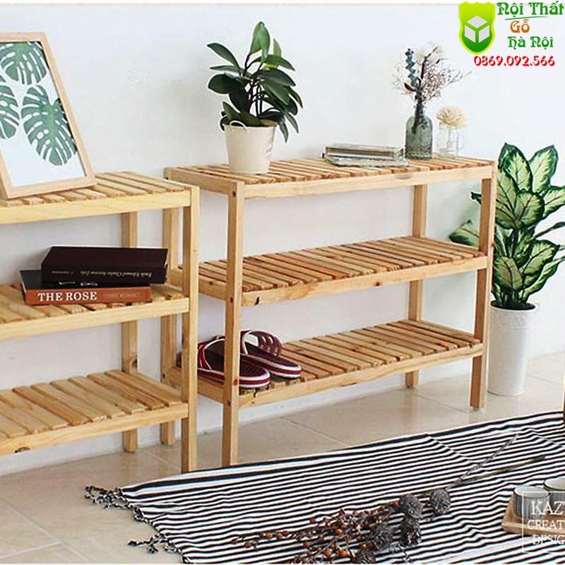 Kệ Giày ,Kệ Dép 3 Tầng Rộng 62 cm Gỗ Tự Nhiên Cao Cấp