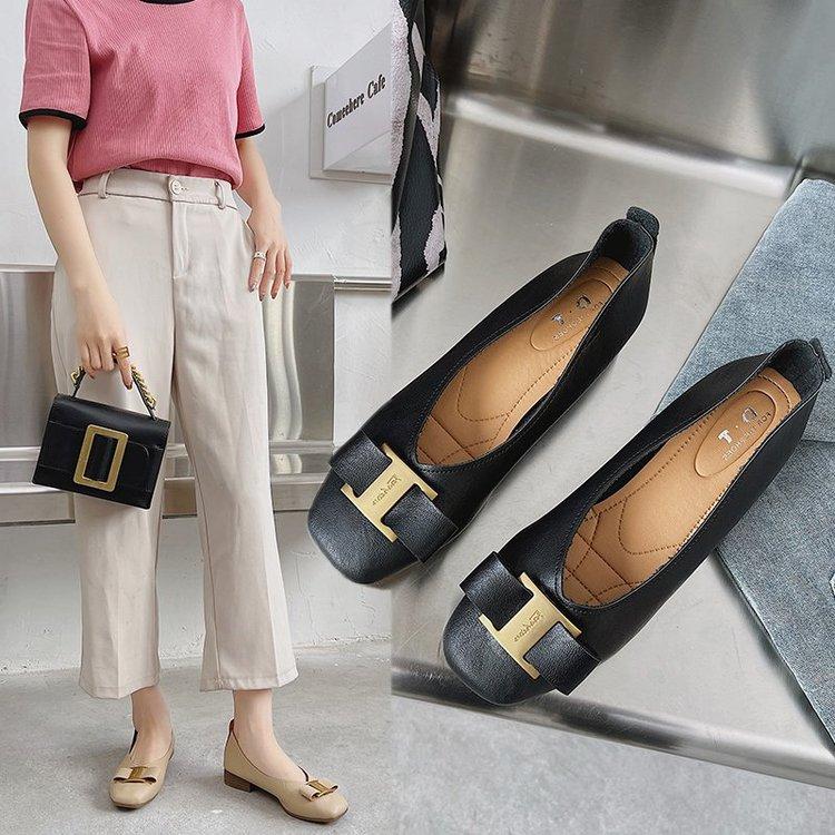 Giày Búp Bê Mũi Tròn Đế Bằng Thời Trang Cho Nữ