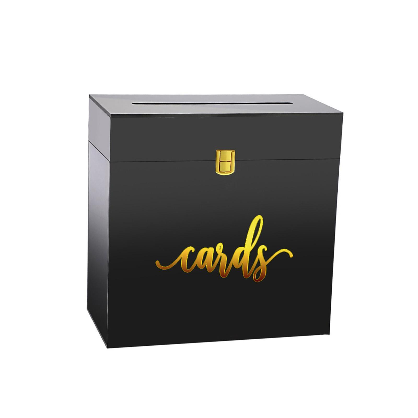 Black Acrylic  Box with Slot  Holder for Engagement