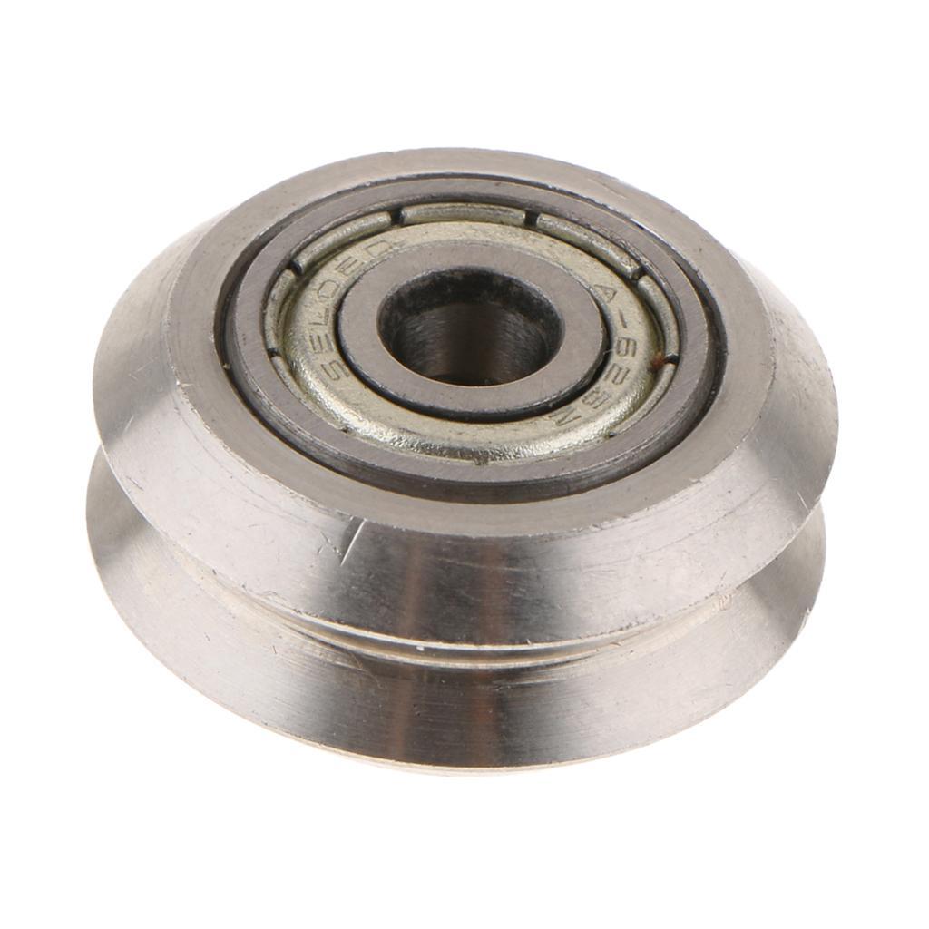 Stainless Steel 3D Printer Double-V Type Slot Metal Wheel Gear With Bearings