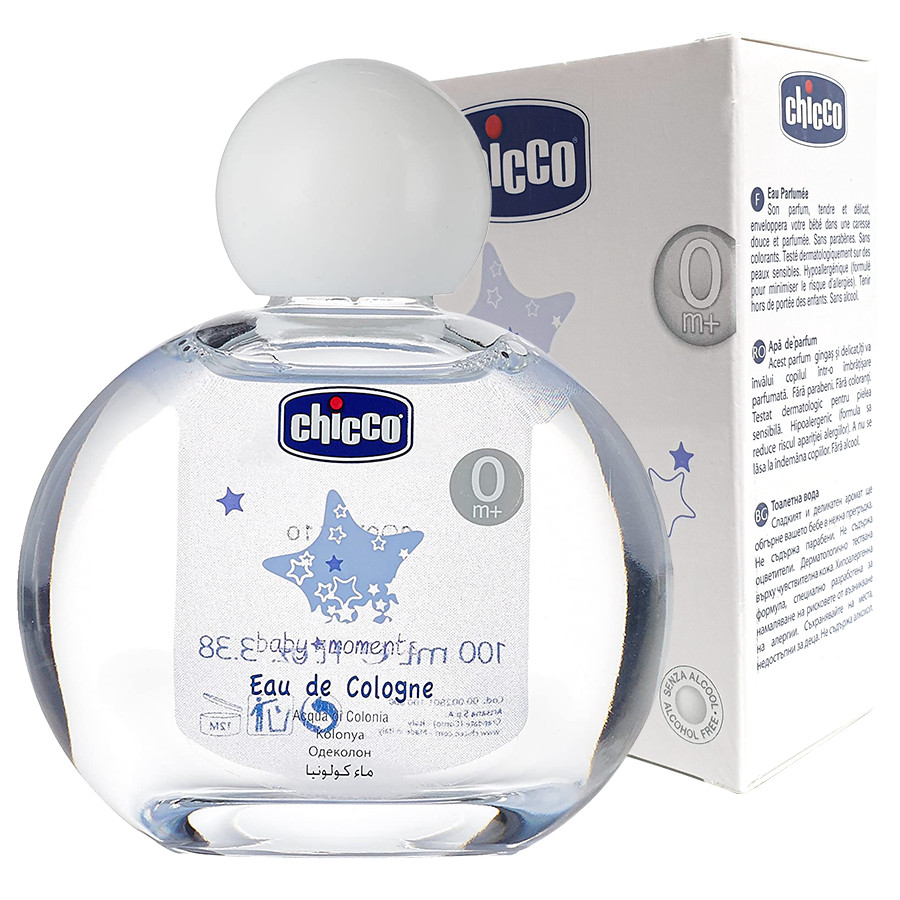 Nước Hoa Hương Tự Nhiên CHICCO Baby Moments Sweet Perfumed Water, Cho Bé Từ 0 Tháng, 100ml