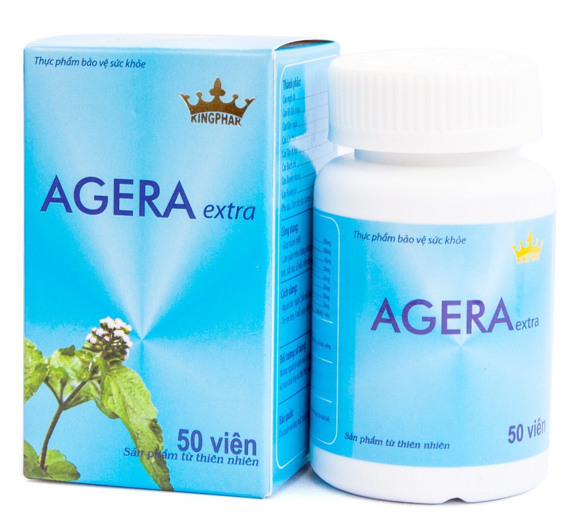 KINGPHAR AGERA Extra -Hộp 50 viên - Hỗ Trợ Giảm Nghẹt Mũi,hắt hơi và sổ mũi, nhức đầu do viêm mũi dị ứng, viêm xoang