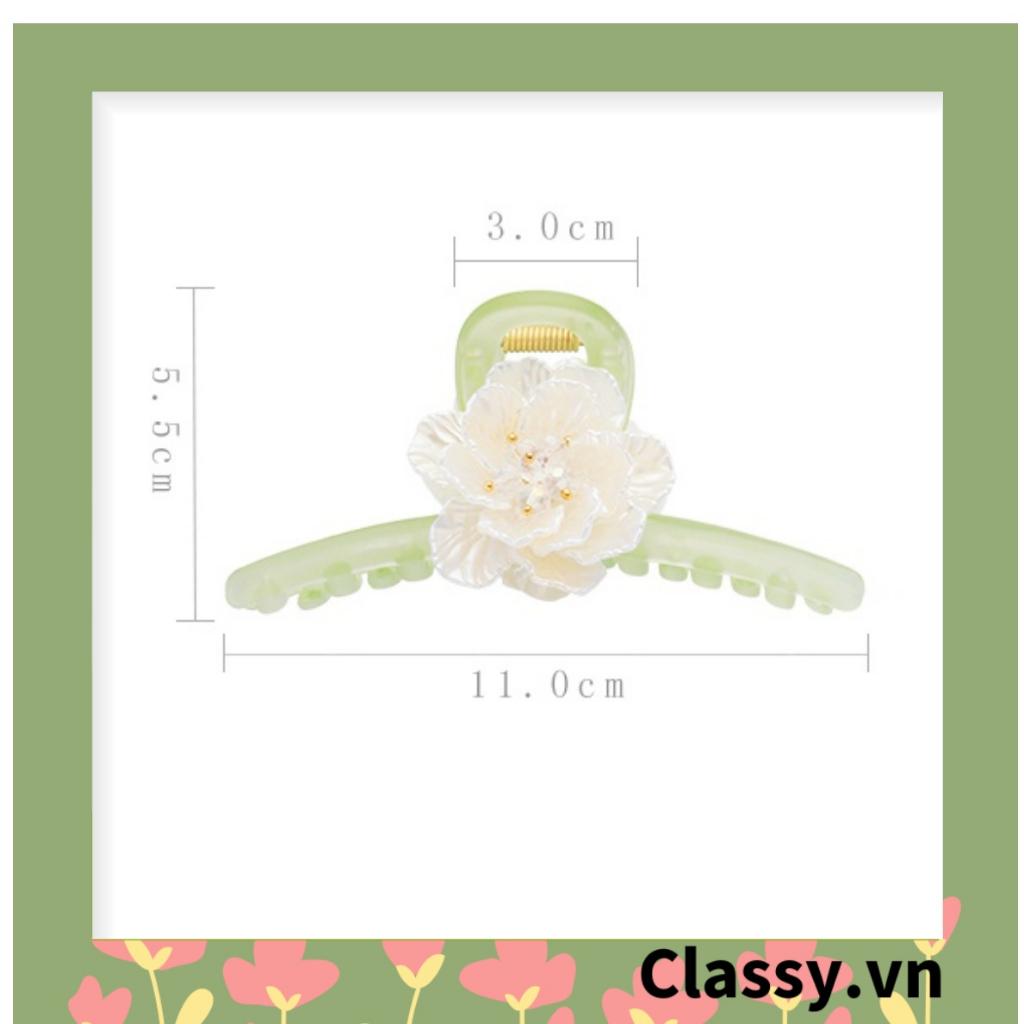 Kẹp càng cua, kẹp tóc Classy cỡ lớn, kẹp đính hoa sang trọng PK1614