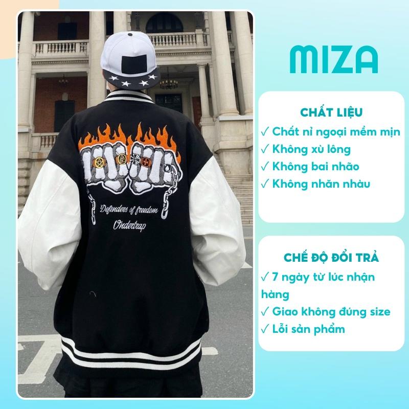 Áo bomber nam nữ nỉ bông unisex khoác gió jacket cúc bấm form rộng local brand ulzzang phong cách hàn quốc đep Chữ D