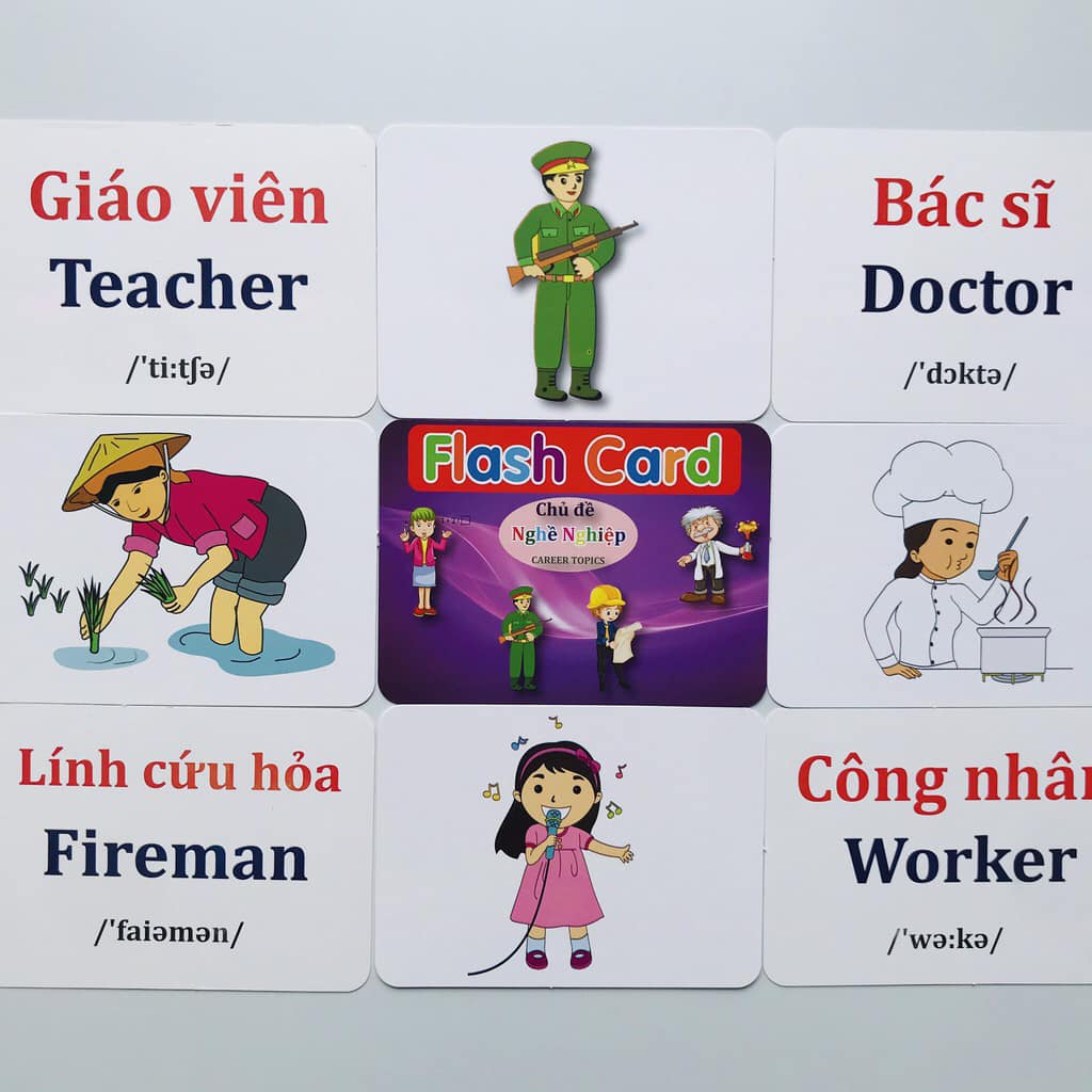 Thẻ Học Thông Minh Cho Bé, Bộ Thẻ Flashcard 19 Chủ Đề 256 Thẻ Về Thế Giới Xung Quanh, Thẻ Song Ngữ Anh Việt