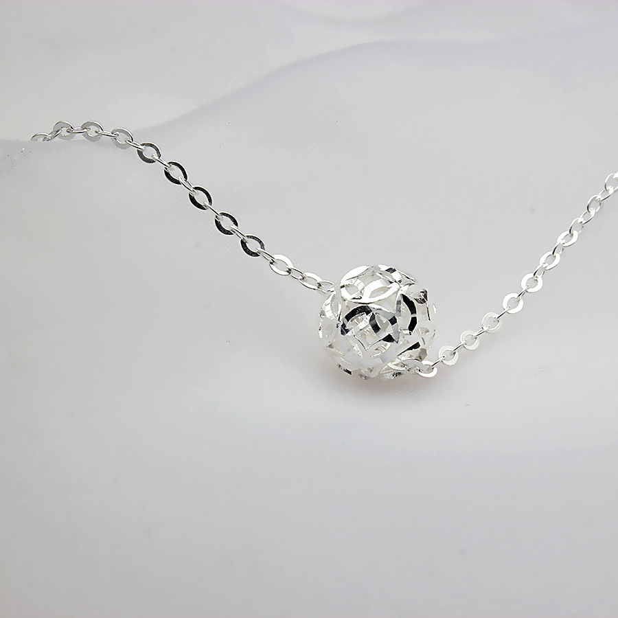 Dây Chuyền Nữ Bạc Hình Cầu Phay BẠC HIỂU MINH DMD423