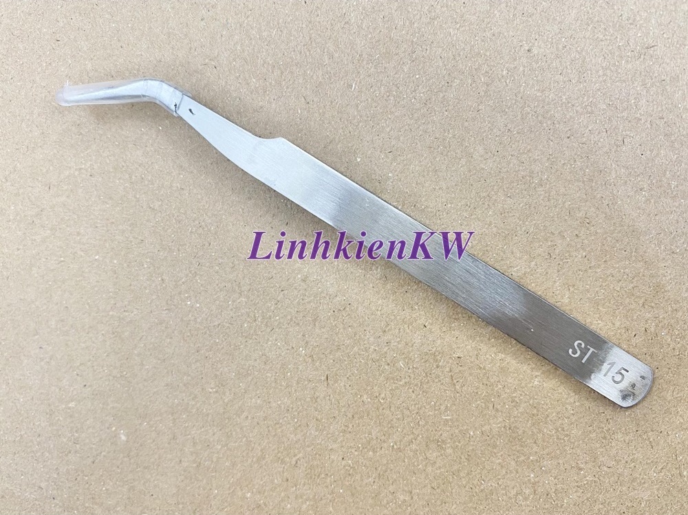 Nhíp Cong Tweezers Hợp Kim Thép Không Gỉ ST-15, Chống Từ Tĩnh Mới, Chính gốc.