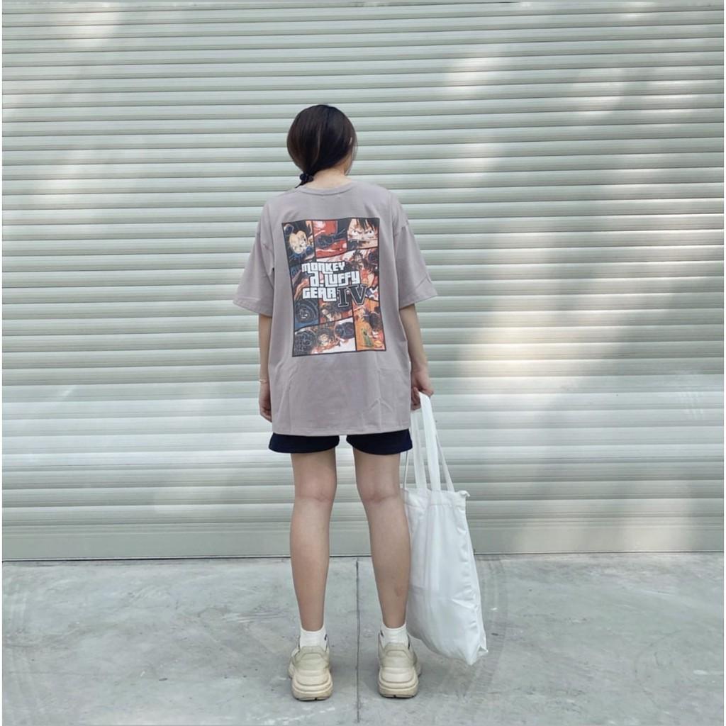 Áo Thun Tay Lỡ LUFFY GEAR IV Unisex /Nam nữ unisex ️ Jaystoree Kiểu áo phông cổ tròn form rộng