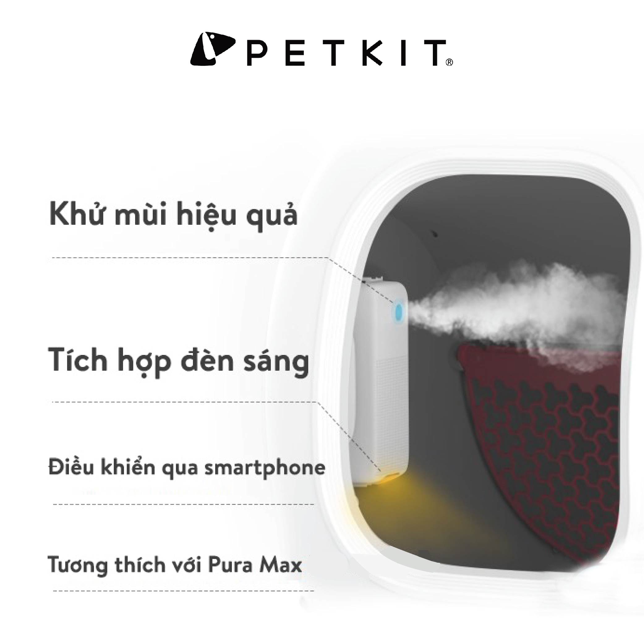 Máy Khử Mùi Vệ Sinh Cho Mèo PETKIT PURA AIR SMART SPRAY