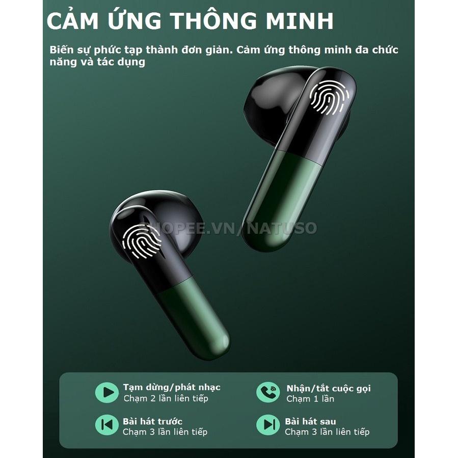 Tai nghe bluetooth không dây nhét tai cảm ứng mini J28 tws v5.0 có mic hộp sạc hiển thị pin âm thanh cao cấp