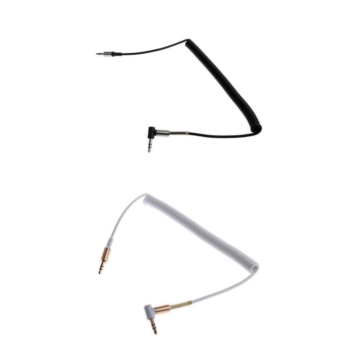 2 Piece 3.5mm Spring Elbow Audio Line for Apple iPhone iPod iPad Speakers