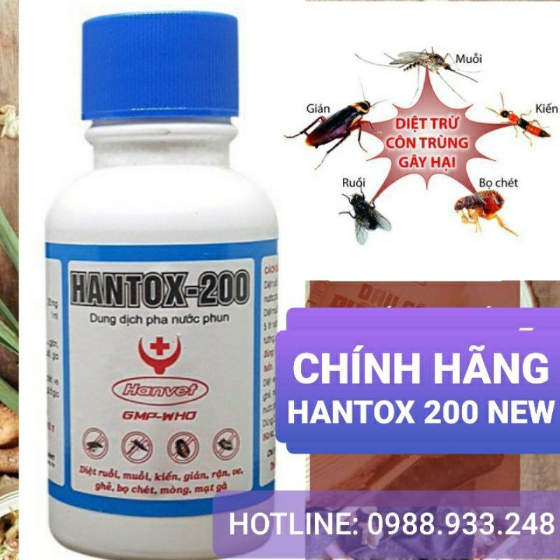 Thuốc phun muỗi, ruồi và côn trùng HANTOX 200 lọ 100ml- Bộ y tế khuyên dùng