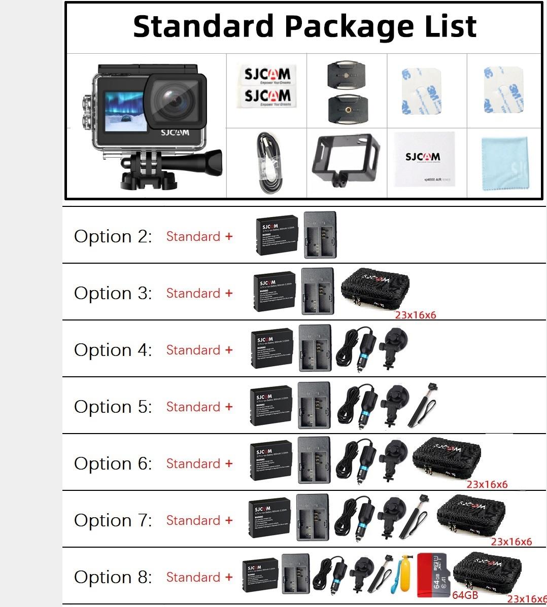 Máy ảnh hành động SJCAM 4K SJ4000 Màn hình kép 4K 30PFS 4X ZOOM WiFI Motorcycle Xe đạp Mũ bảo hiểm máy ảnh Sports Video Sports Video DV Máy ảnh DV