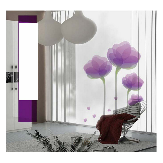 Decal Dán Tường Hoa Tường Quân Tím PK88